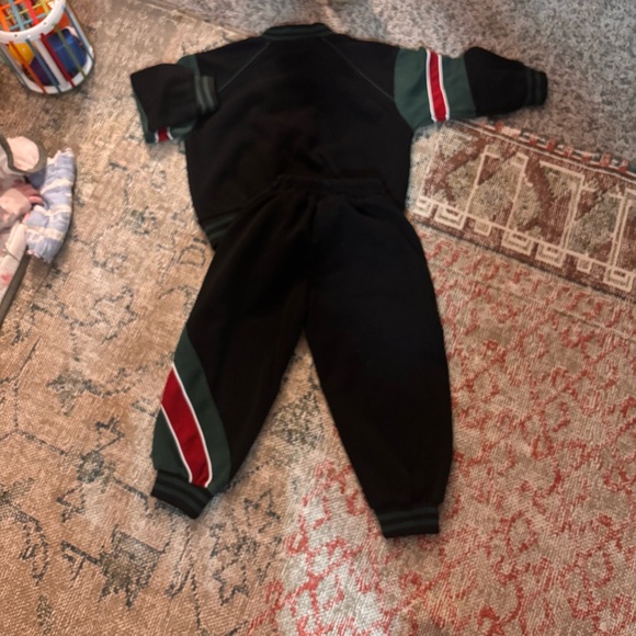 Black and Green Gucci Tracksuit with Red Accents - Picture 2 of 5
